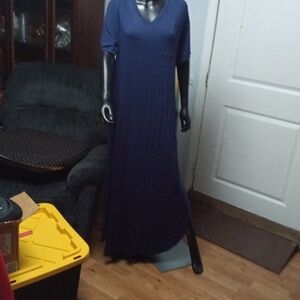 Ashley Stewart Deep Blue Maxi Dress